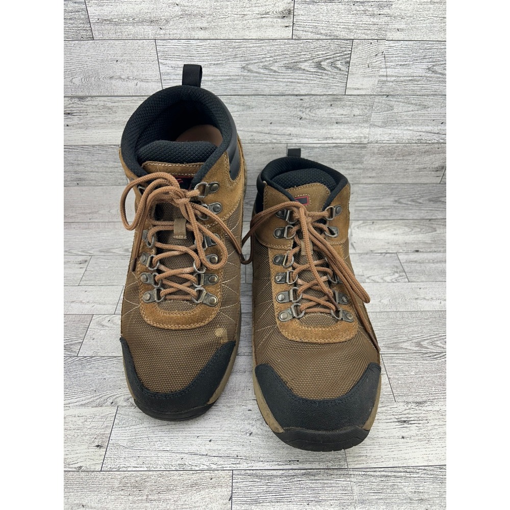 Orthofeet 489 Mens‎ Hiking Boots Brown Black Leather Wide 2E Size 11